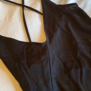 1990’s Slinky black slip dress.